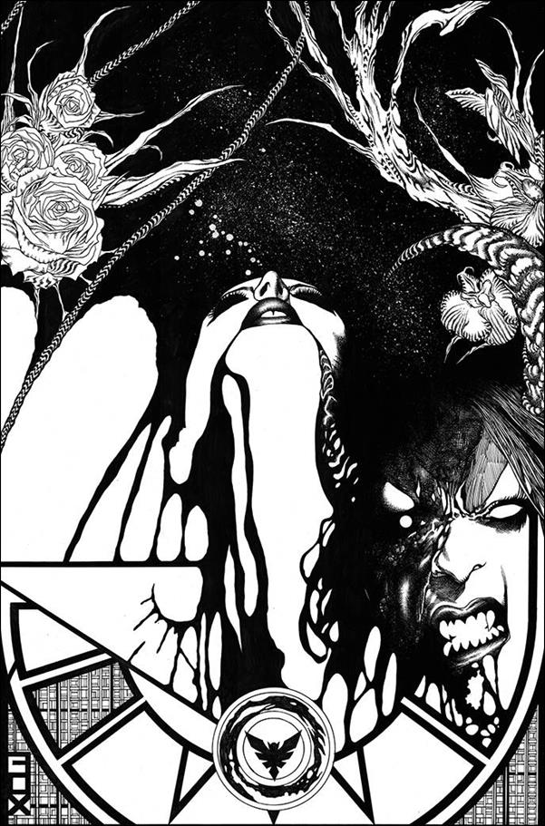 Vampirella vs Purgatori issue 4-L Russell Fox 1:11 Black & White Virgin Cover