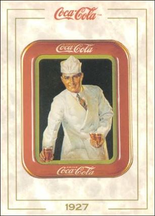 Coca-Cola Collection Series 1 (Base Set) card 28 Serving Tray (1927)