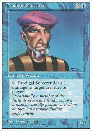 Magic the Gathering: 4th Edition (Base Set) card 94 Prodigal Sorcerer