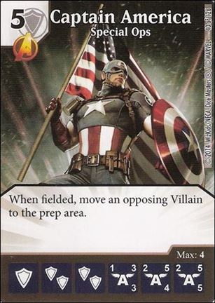 Marvel Dice Masters Uncanny X-Men  card 40 Captain America: Special Ops