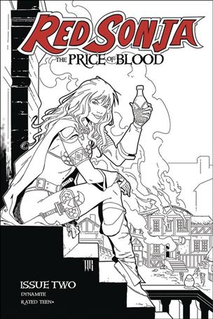 Red Sonja: Price of Blood issue 2-H Walter Giovani 1:15 Black & White Cover