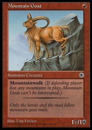 Magic the Gathering: Portal (Base Set) card 141 Mountain Goat