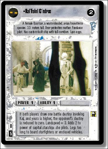 Star Wars: Premiere Limited (Base Set) card 168 Kal'Falnl C'ndros