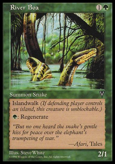 Magic the Gathering: Visions (Base Set) card 118 River Boa