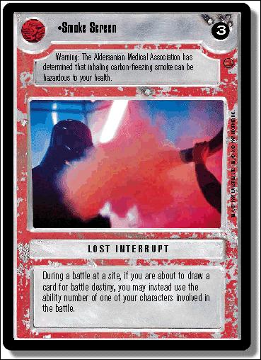 Star Wars: Cloud City Limited (Base Set) card 139 Smoke Screen