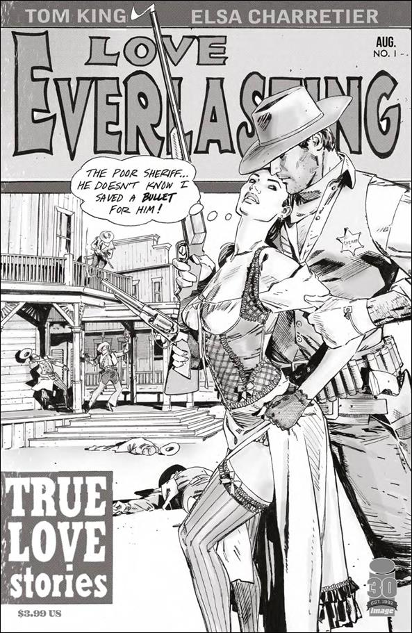 Love Everlasting issue 1-I Clay Mann 1:100 Black & White Cover