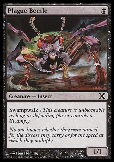 Magic the Gathering: 10th Edition (Base Set) card 168 Plague Beetle
