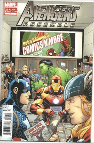 Avengers Assemble (2012) issue 1-SA Bob's Hobbies II Comic Shop Cover