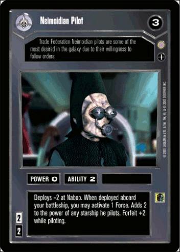 Star Wars: Coruscant Limited (Base Set) card 22 Neimoidian Pilot