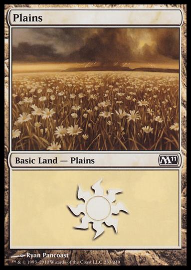Magic the Gathering: 2011 Core Set (Base Set) card 233 Plains