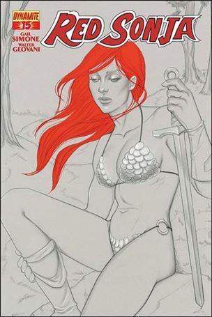 Red Sonja (2013) issue 15-E Jenny Frison B&W Retailer Incentive Cover