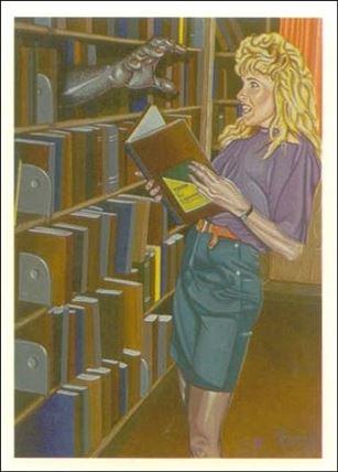 Art of Curves (Base Set) card 37 Terror in the Library