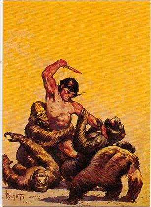 Frazetta II: The Legend Continues  (Base Set) card 13 Tarzan and the Lion Man