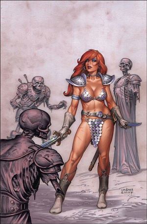 Red Sonja (2023) issue 13-I Joseph Michael Linsner Virgin 1:15 Cardstock Cover
