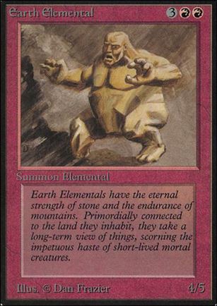 Magic the Gathering: Limited Edition Alpha (Base Set) card 144 Earth Elemental