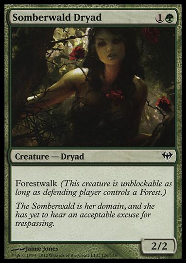 Magic the Gathering: Dark Ascension (Base Set) card 126 Somberwald Dryad