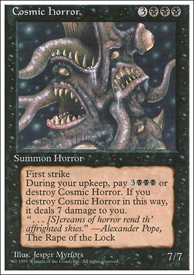Magic the Gathering: 4th Edition (Base Set) card 126 Cosmic Horror