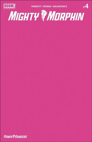 Mighty Morphin issue 4-C Blank Pink Cover