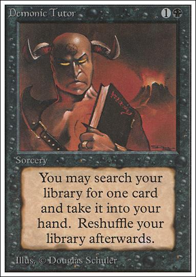 Magic the Gathering: Unlimited (Base Set) card 105 Demonic Tutor