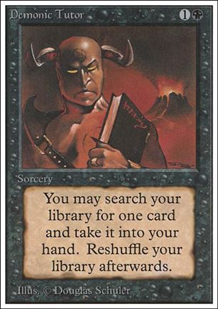 Magic the Gathering: Unlimited (Base Set) card 105 Demonic Tutor