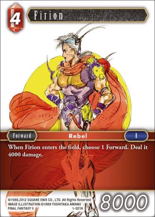 Final Fantasy Trading Card Game: Opus I (Base Set) card 021H Firion