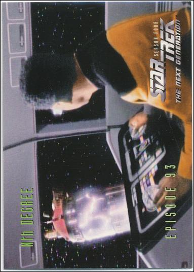 Star Trek: The Next Generation - The Episode Collection Season Four (Base Set) card 376 Nth Degree, Episode 93A