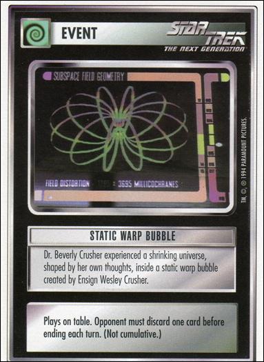 Star Trek: Premiere Unlimited (Base Set) card 93 Static Warp Bubble