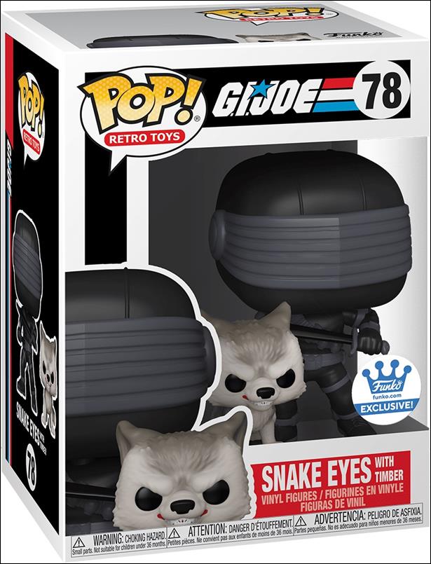 POP! Retro Toys figure 78 Snake Eyes with Timber Funko Shop Exclusive