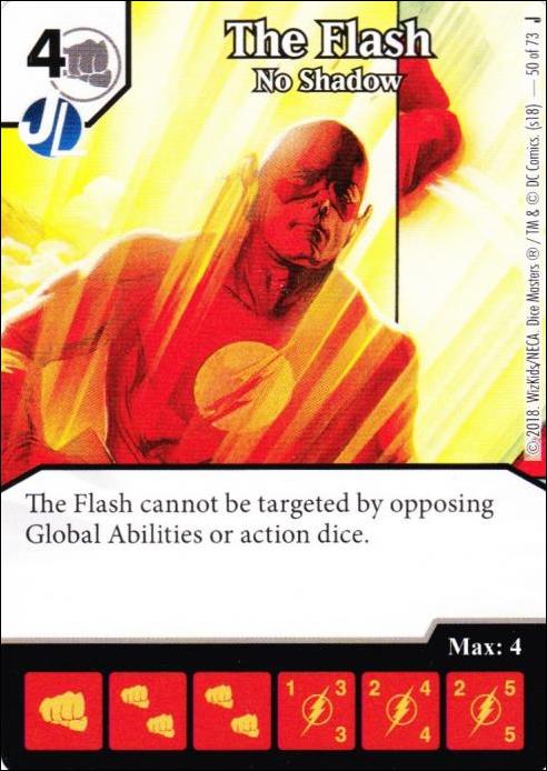 DC Comics Dice Masters Justice card 50 The Flash: No Shadow
