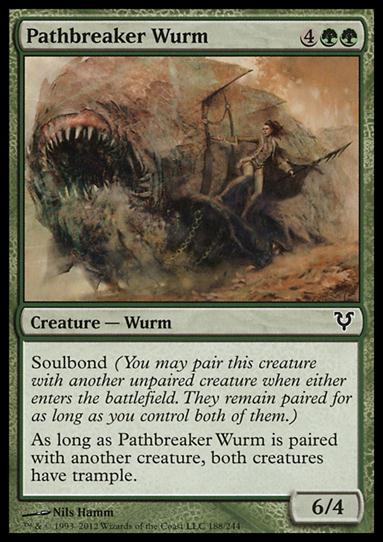 Magic the Gathering: Avacyn Restored (Base Set) card 188 Pathbreaker Wurm