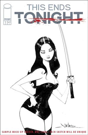 This Ends Tonight issue 1-E Jae Lee 1:500 Sketch Cover