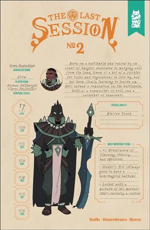 Last Session issue 2-B Character Sheet Cover