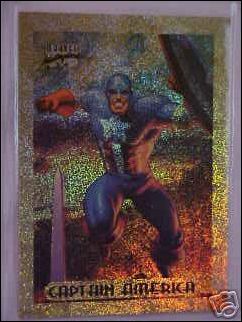 1994 Marvel Masterpieces (Holofoil Subset) card 1-C Captain America (Gold Foil)