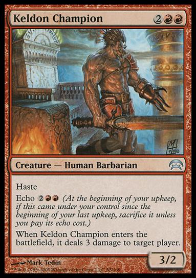 Magic the Gathering: Planechase (Base Set) card 58 Keldon Champion