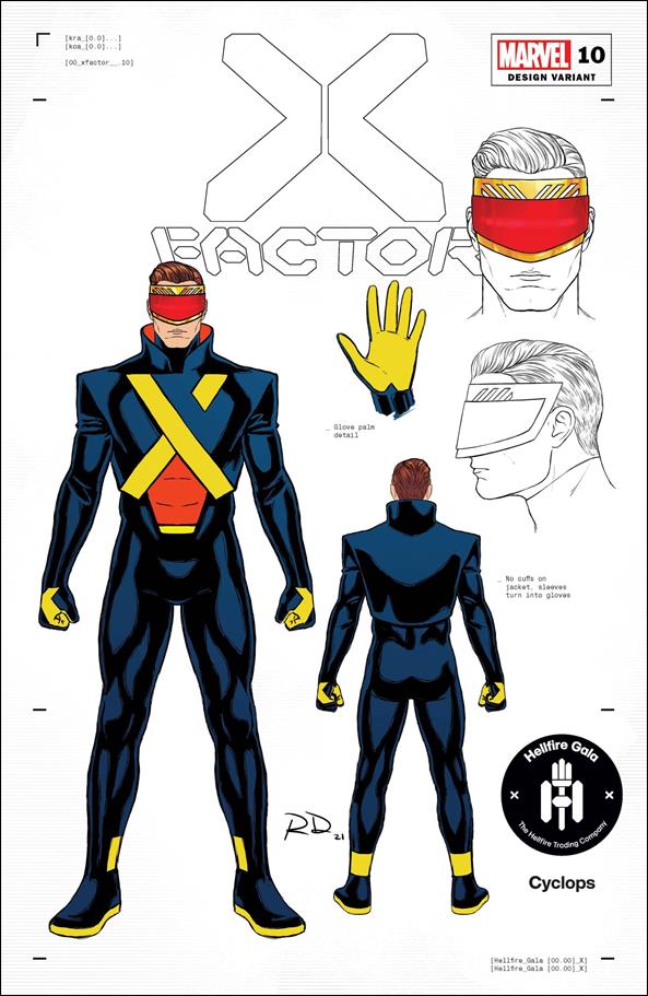 X-Factor (2020) issue 10-E Russell Dauterman 1:50 Character Design Cover