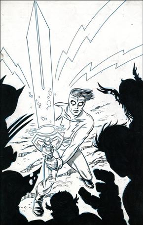 Crossover (2020) issue 4-G Mike Allred 1:100 Black & White Virgin Cover