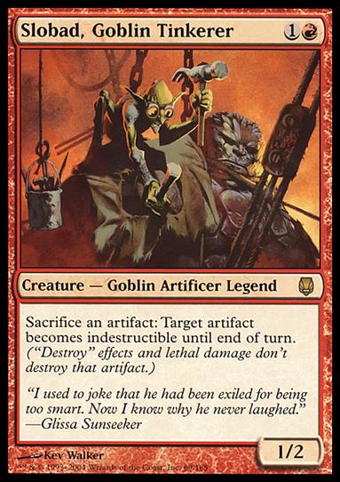Magic the Gathering: Darksteel (Base Set) card 69 Slobad, Goblin Tinkerer
