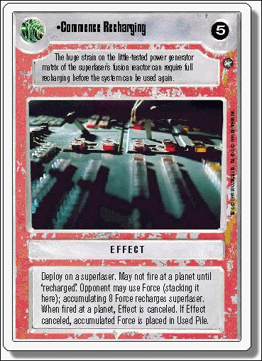 Star Wars: A New Hope Revised (Base Set) card 111 Commence Recharging