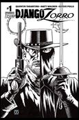 Django/Zorro issue 1-E Matt Wagner 1:25 Black & White Cover