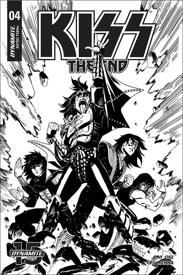 Kiss: The End issue 4-G Reilly Brown 1:30 Black & White Cover