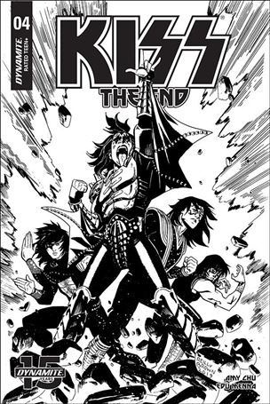 Kiss: The End issue 4-G Reilly Brown 1:30 Black & White Cover
