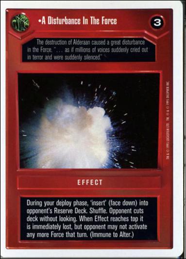 Star Wars: Premiere Unlimited (Base Set) card 46 A Disturbance In The Force