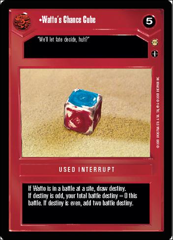 Star Wars: Tatooine Limited (Base Set) card 36 Watto's Chance Cube
