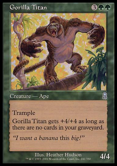 Magic the Gathering: Odyssey (Base Set) card 241 Gorilla Titan