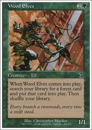 Magic the Gathering: 7th Edition (Base Set) card 284 Wood Elves
