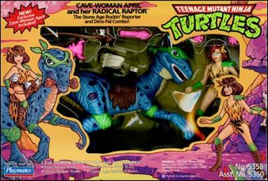 Teenage Mutant Ninja Turtles: Cave Turtles figure 6 Cave Woman April and her Radical Raptor