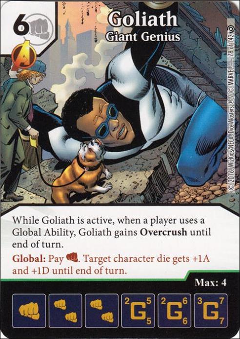 Marvel Dice Masters Civil War card 78 Goliath: Giant Genius