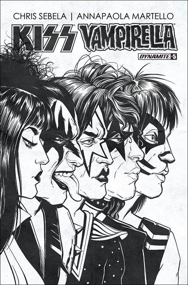 KISS / Vampirella issue 5-E Carli Ihde B&W Cover