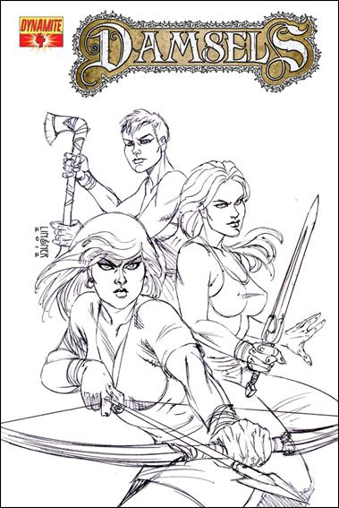 Damsels issue 4-C 1:25 Sketch Cover 