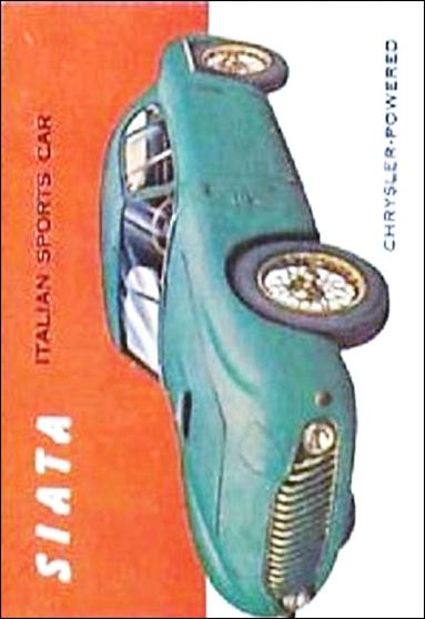 World on Wheels (Base Set) card 138  Siata Sports Car